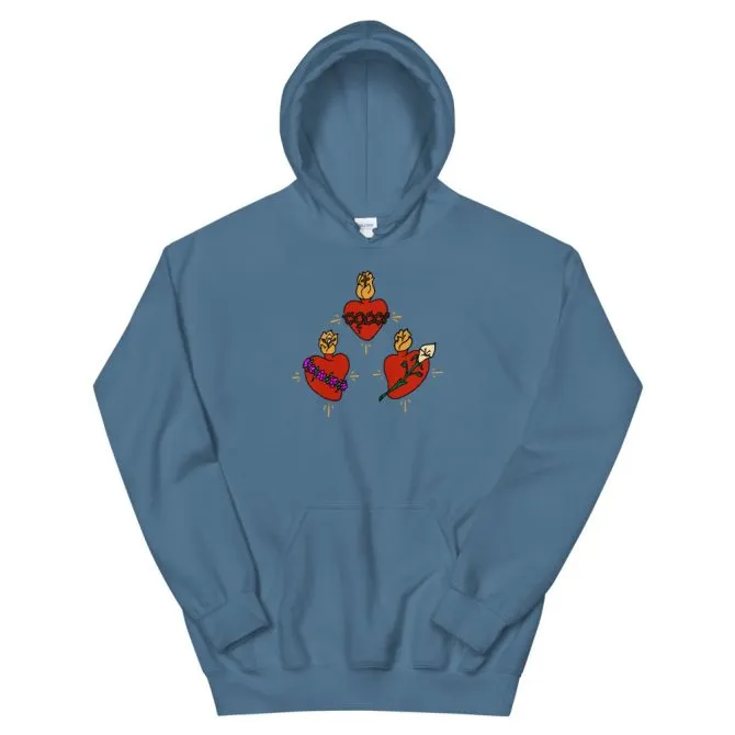 Sudadera con capucha corazones de la Sagrada Familia - Imagen 7